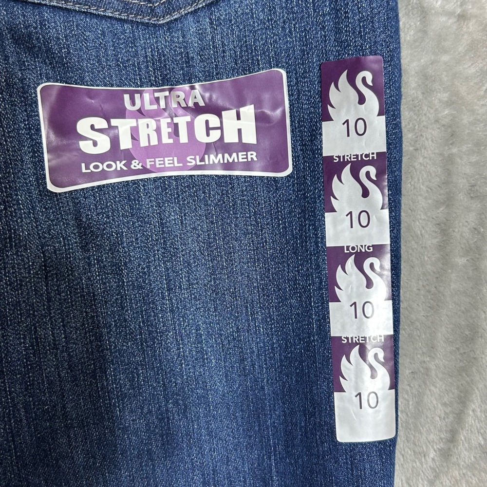 Gloria Vanderbilt Amanda Classic Fit Tapered Jeans Dark Wash Blue 10 Long NEW - Picture 9 of 15